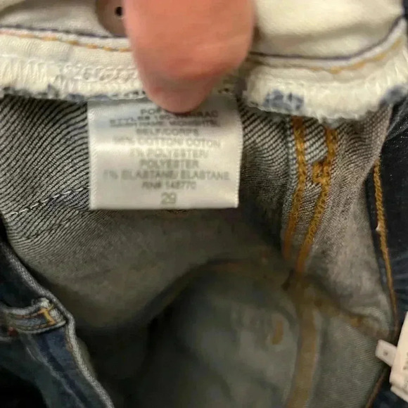 NWT RE/DONE Redone High Rise Ankle Crop Jeans Midnight Dark Blue 29 - Picture 10 of 11